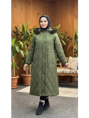 Eslemnur Belden Bağcıklı Şişme Mont 115CM Krinkıl Kumaş