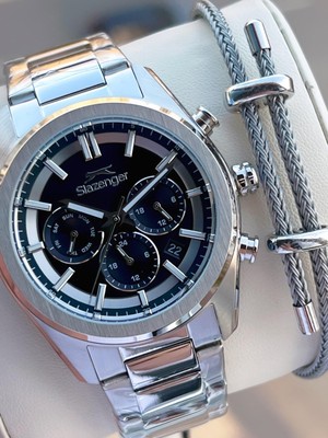 Slazenger Italyan Tasarım Bileklik Hediyeli 2 Yıl Garantili 10 Atm Çelik Erkek Kol Saat ESL.Y2554.2