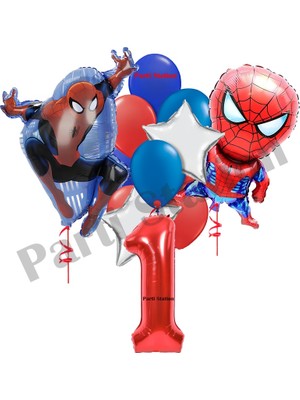 Spiderman Doğum Günü Balon Seti – Örümcek Adam Rakam Balonlu Parti Dekoru