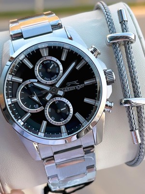 Slazenger Italyan Tasarım Bileklik Hediyeli 2 Yıl Garantili 10 Atm Çelik Erkek Kol Saat ESL.Y2522.6