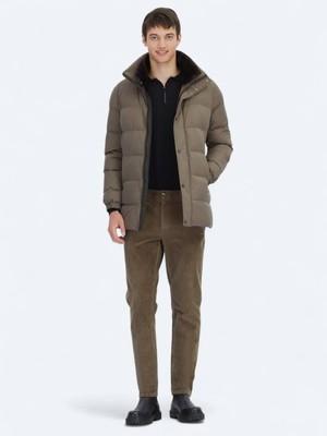 Centilmen Kip Vizon Dik Yaka Casual Dokuma Kaban KBN-332-26K