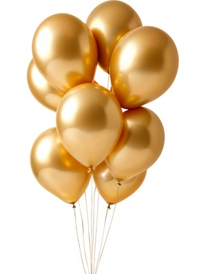 10"  50 Adet Metalik Gold Parlak Balon Doğum Günü Konsepti - Parti Malzemeleri - Bride To Be Malzemeleri