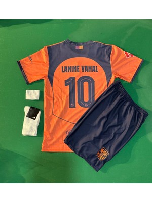 Andream Barcelona Lamin Yamal Yeni Sezon 2025/26 Sezon Çocuk Forması 4'lü Set (Turuncu)