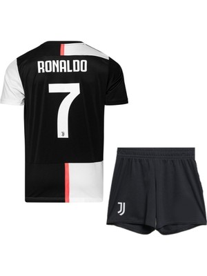 Andream Ronald0 7 Numara 2019/2020 Sezon Iç Saha Juventus Futbol Çocuk Forması 2'li Set
