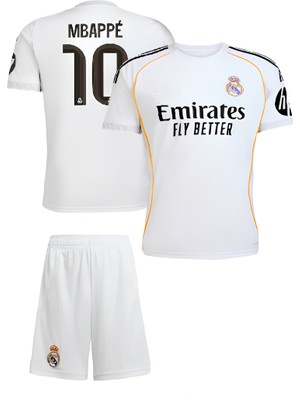 Andream Real Madri'd Mbappe 2026 Yeni Sezon Futbol Çocuk Forması 2'li Set Forma + Short