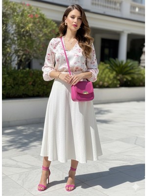 Zerva Queen Gold Detaylı Ayarlabilir Askılı Kutu Çanta