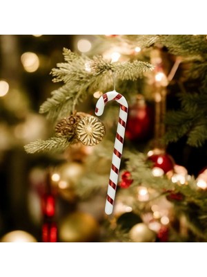 Empressco Kırmızı ve Beyaz Yılbaşı Süsü, 30 Cm, Şık ve Neşeli Dekorasyon.