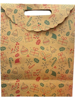 Kraft Yılbaşı Hediye Paketi 28X25X12CM 10'lu