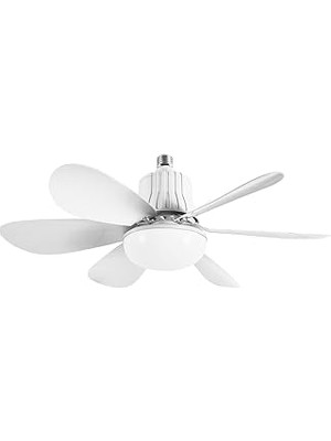 Tavan Vantilatörü LED Işık 3 Renk Işık Sıcaklığı Ayarlanabilir 3 Kademe Hız Modu Sessiz 52 cm Çap 6