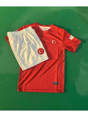 Andream Türkiye Milli Takım Isimsiz 2025 Sezon Futbol Çocuk Forması 2'li Set Forma+ Short
