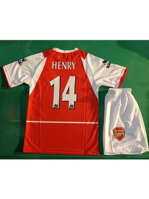 Andream Arsenal 2005 Sezon Retro T. Henry 14 Numara Futbol Çocuk Forması 2'li Set Forma + Short