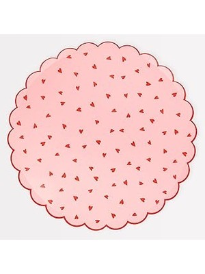 Meri Meri - Kalpli Tabaklar - L - 8 Adet