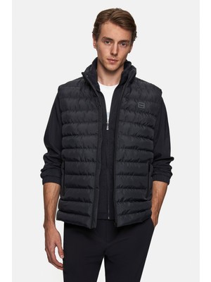 Twn Slim Fit Siyah Düz Yelek Mont 5ECY705015033