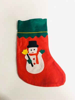 Empressco Yılbaşı Keçe Kardan Adam Çorabı, Beyaz, Şık ve Sıcak Dekoratif Hediye