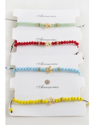 Kaplumbağa Kristal Makrome Ip Bileklik