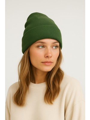 Verahed Yumuşak Dokulu Kalın Unisex Kışlık Bere Renk Triko Şapka