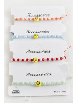 Emoji Inci Kristal Makrome Ip Bileklik