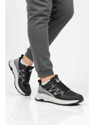 Walkway Siyah Buz Bağcıklı Erkek Spor Ayakkabı BST-2002 M