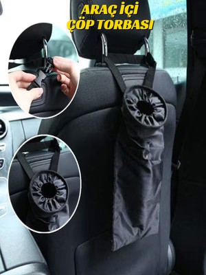 Ankaflex 1 Adet Araç Atıktorbası Arka Koltuk Saklama Kabı Sızdırmaz Çöp Kovası