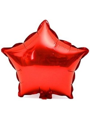 Empressco Yılbaşı Yıldız Kırmızı Folyo Balon, 40 Cm, 3 Adet, Parlak ve Renkli Süsleme.