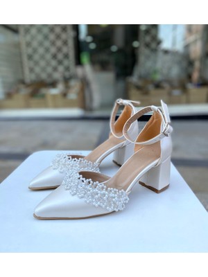 Gloriys Ayakkabı & Çanta Kalın Topuklu6 cm Topuklu Geli-Nişan Ayakkabısı