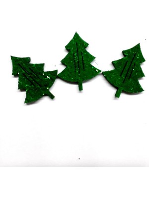 Empressco Yeşil Çam Ağacı Keçe Yılbaşı Süsü, 20 Adet, Renkli Dekorasyon Malzemesi