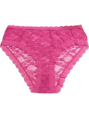 Marsilyan Berrak Kadın Pembe Renk Dantelli Bato Külot 11197