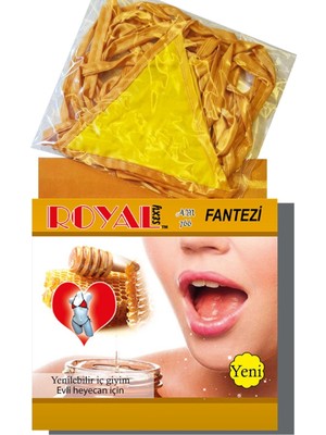 Marsilyan Fantezi Tüketilebilen Yenilebilir Bal Aromalı Iç Çamaşırı Takımı