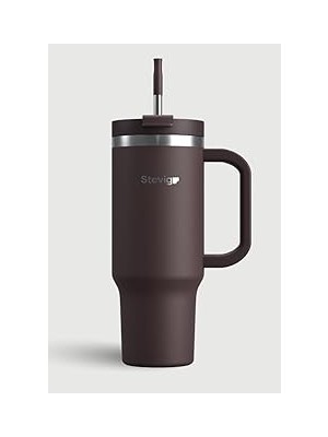 Stevig 2 Moods Sızdırmaz Çelik Termos 900 ml Chocolate Plum Şık Tasarım ve Su Tasarrufu Özellikli