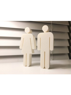 Aycer Yapışkanlı Kadın/erkek Kapı Figürü, Banyo Kapı Süsü, Wc Kapı Figürü, Tuvalet Kapısı Figürü