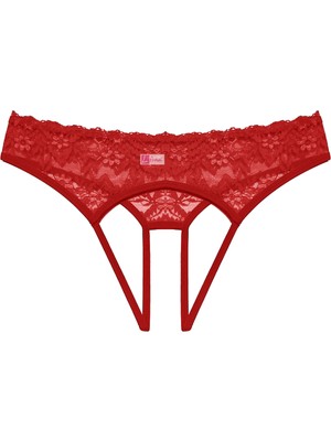 Marsilyan Büyük Beden Özel Bölgesi Açık Kırmızı Fantezi Külot