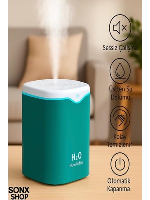Sonx Çift Başlıklı Ultra Sessiz Hava Nemlendirici | Cilt ve Oda Nemlendirme Buhar Makinesi