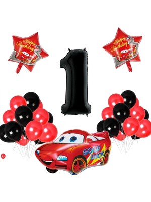 Düvenci Ticaret Kırmızı Araba Folyo Balon Set