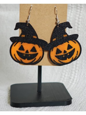 Kanem3D Cadı Balkabağı Küpeler