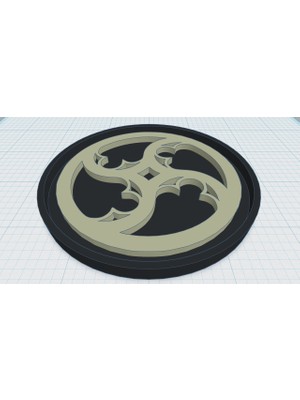 Byr Gotik Gül Pencere Coaster 4 P (Sadece Plastik Aparattır!!!) 3D