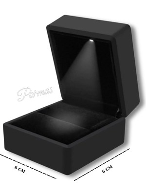 Parmas Design Parmas 6x6 cm Işıklı Takı Kutusu Mat Dış Yüzey ile Kadınlar İçin Şık Hediye Seçeneği