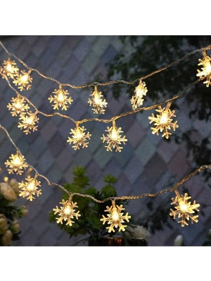 Empressco 5 Metre 28 LED Kristal Gün Işığı Şeffaf Kablo Pilli, Aç-Kapa, Sarı