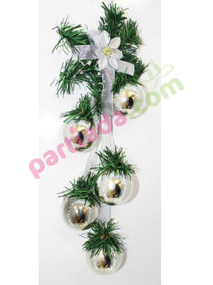 Empressco Yılbaşı Süsü Salkım Toplar 5'li, 5cm, Gold, 40CM, Şık ve Parlak Dekorasyon Malzemesi