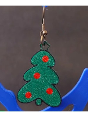 Kanem3D Yılbaşı Çam Küpeler