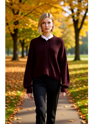 Benerly Kadın Antrasit Bomber Yaka Fermuarlı Triko Hırka Fonksiyonel Dayanıklı Kaliteli Konforlu Şık