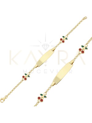 Kayra Mücevher Kiraz Altın Çocuk Künyesi ÇB09