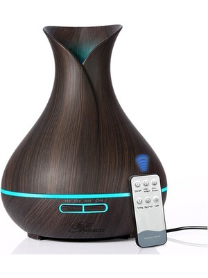 Sonx Ultrasonik Aroma Difüzörü 7 Renk LED Işıklı Aromatik Oda Kokusu Hava Nemlendirici 500 ml