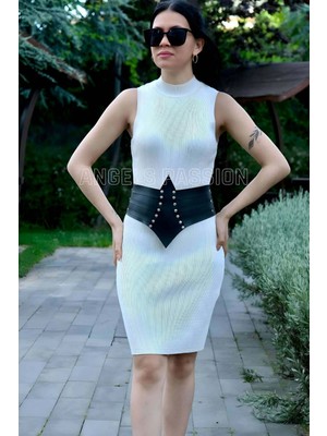 Pileli Store Elbise Üzeri Deri Korse Kemer, Elbise Kemeri, Gömlek Üzeri Kemer - APFT1087