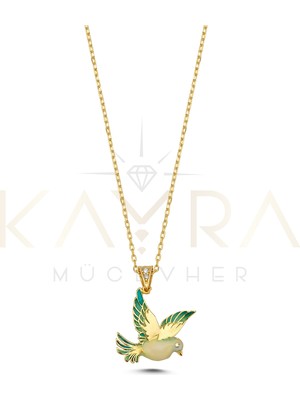 Kayra Mücevher Mineli Güvercin Altın Kolye AK41