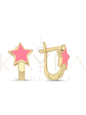 Kayra Mücevher Yıldız Altın Çocuk Küpesi ÇK83