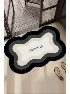 Empressco Şık Siyah Tekli Banyo Paspası 60X100CM, Kaymaz ve Yıkanabilir Özellikli
