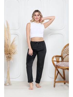 Kahsen Store Kadife Pijama Altı Siyah Q7013