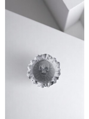 Evene Küllük Gümüş Eskitme Renk Kül Tablası Dekoratif Küllük Model 9