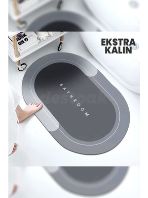 Empressco 40X60 Ekstra Kalın Kaymaz Banyo Paspası, Süper Emici, Daha Kalın, Abdest Paspası