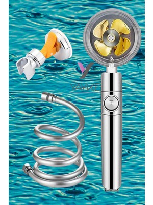 Teknotrust Turbo Pervaneli Pvc Duş Başlığı, Vakumlu Mafsal ve Serinletici Tasarım